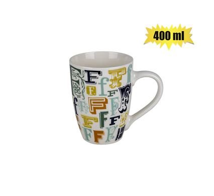 MUG DAILY TALL LETTER F 400ml