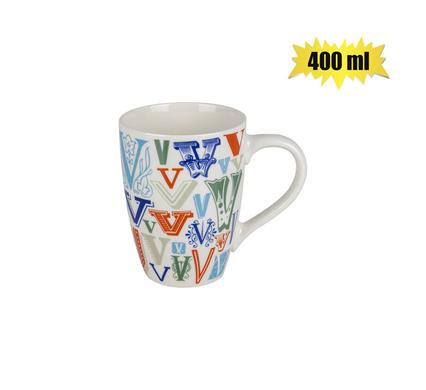 MUG DAILY TALL LETTER V 400ml