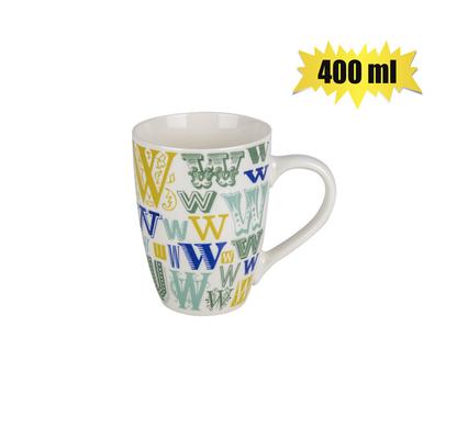 MUG DAILY TALL LETTER W 400ml
