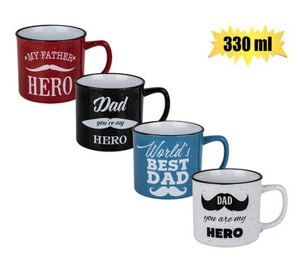 MUG OCCASIONS DAD ENAMEL LOOK 330ml