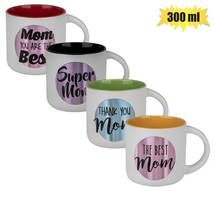 MUG DAILY TWO TONE INNER W/PRINT 300ml