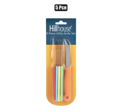KNIFE-SET 5PC UTILITY COLOURS  HILLHOUSE