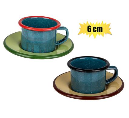 CUP & SAUCER ENAMEL 6cm