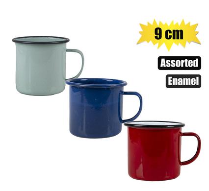 MUG ENAMEL 9cm HIGH