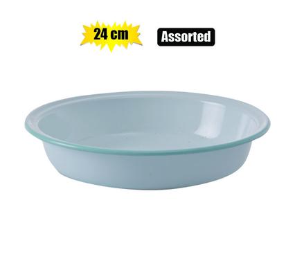PLATE ENAMEL 24cm MILK