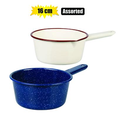 SAUCE PAN 16cm ENAMEL MILK-PAN
