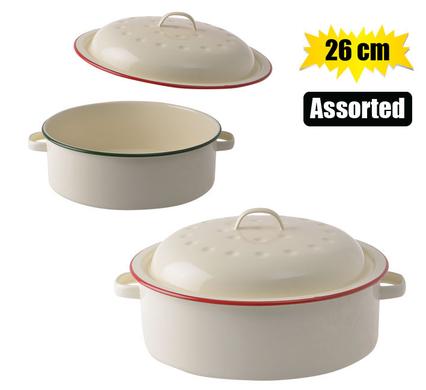 ROASTER ENAMEL 26cm ROUND    STOCK OFFER