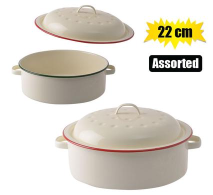ROASTER ENAMEL 22cm ROUND    STOCK OFFER