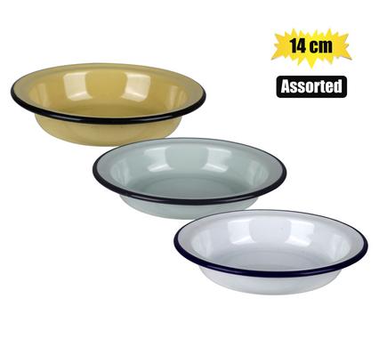 PLATE ENAMEL 14cm MILK