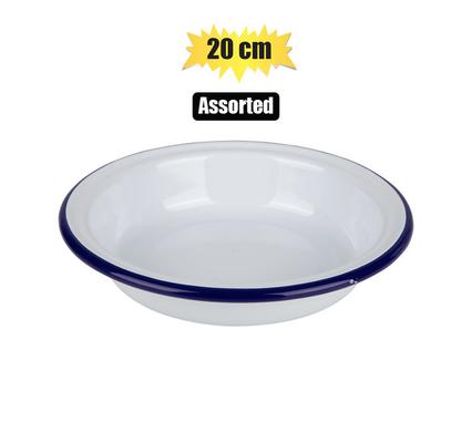 PLATE ENAMEL 20cm MILK