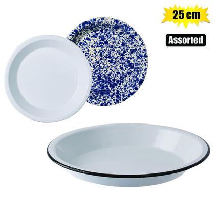 PLATE ENAMEL 25cm PIE