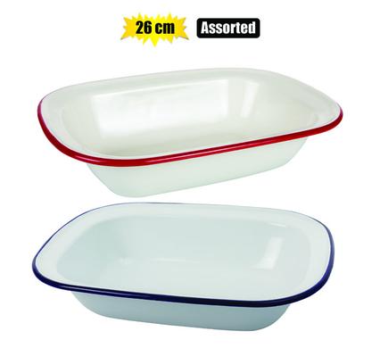 PIE DISH ENAMEL 26cm OBLONG