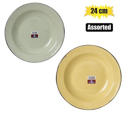 PLATE ENAMEL 24cm PLAIN (SOUP)