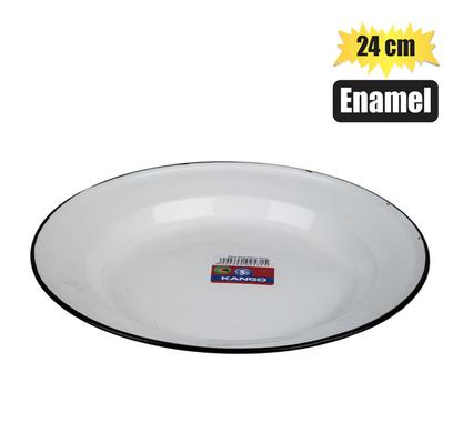 PLATE ENAMEL 24cm WHITE (SOUP)
