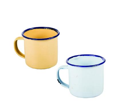 MUG ENAMEL 6cm ASSORTED COLOURS