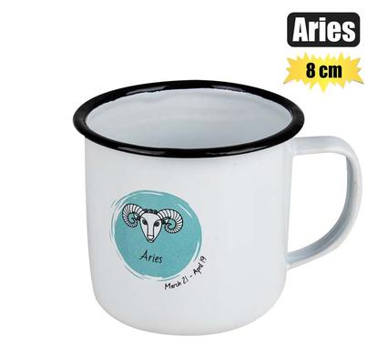 MUG ENAMEL HOROSCOPE ARIES 8cm