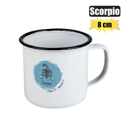 MUG ENAMEL HOROSCOPE SCORPIO 8cm