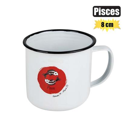 MUG ENAMEL HOROSCOPE PISCES 8cm
