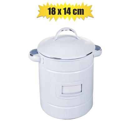 STORAGE CAN 18x14cm WHITE