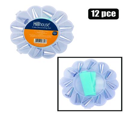 ICING-SET PIPING BAG 12PC NOZZLE SS