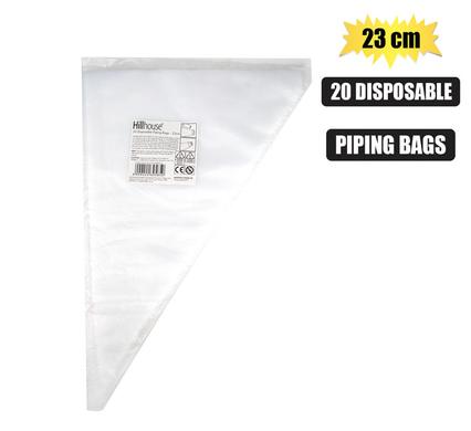 ICING-SET DISPOSABLE PIPING BAG 23cm 20