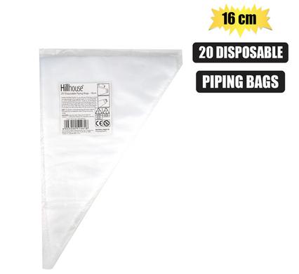 ICING-SET DISPOSABLE PIPING BAG 16cm 20
