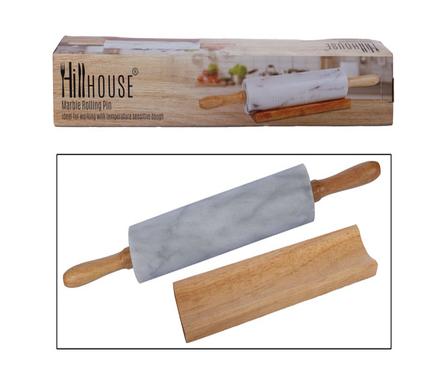 ROLLING-PIN MARBLE WDN-STAND   HILLHOUSE