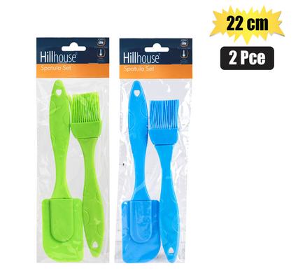 SPATULA AND BRUSH SET SILICONE22cm