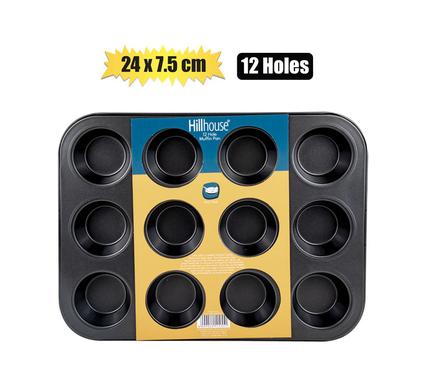 BAKEWARE NON-STICK CUPCAKE PAN12-HOLE