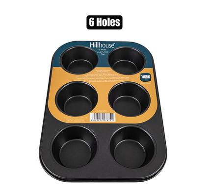 BAKEWARE NON-STICK CUP CAKE PAN 6-HOLE
