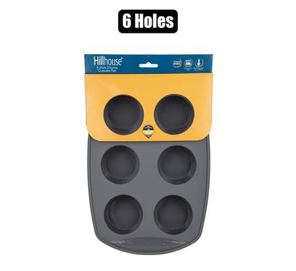 BAKEWARE SILICONE CUP-CAKE PAN 6-HOLE