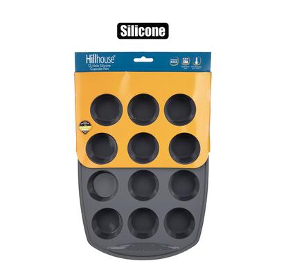 BAKEWARE SILICONE CUP-CAKE PAN 12-HOLE X