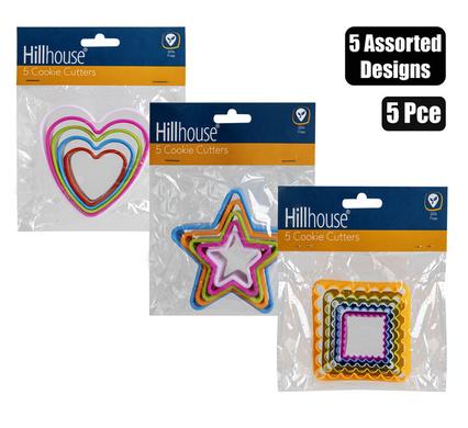 COOKIE-CUTTERS PL 5PC ASSORTED H/H