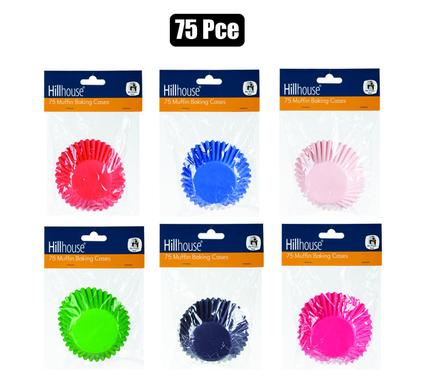 BAKING-CUP PAPER MUFFIN 75PCE ASSTD