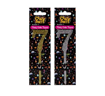 CAKE TOPPER-BIRTHDAY NUMBER 7 1PC
