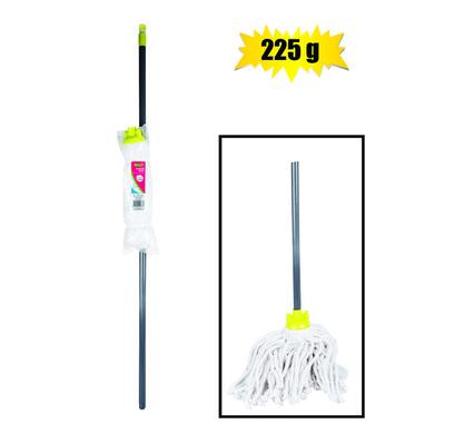 MOP COTTON HEAD 225g 1.2m HDLE GREY/LIME