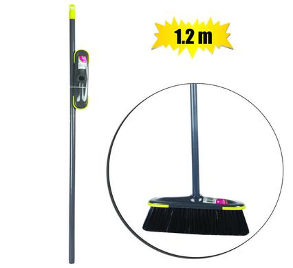 BROOM GREY/LIME 1.2m HANDLE W/BUMPER