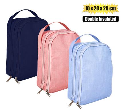 LUNCH BAG 10x20x28cm INSULATED DOUBLE