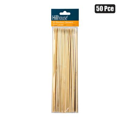 SKEWERS BAMBOO 25cm  50PCE 4mm H&L