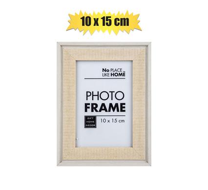PICTURE-FRAME MDF 10x15cm WHT W/STRIPES
