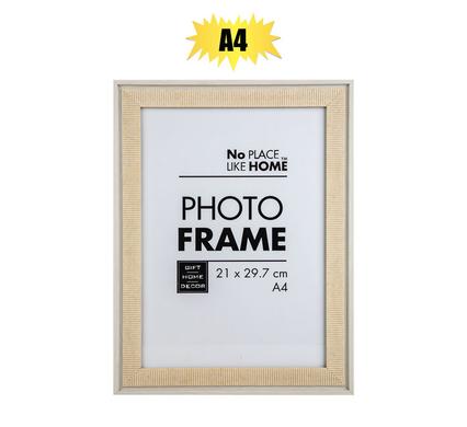 PICTURE-FRAME CERT MDF A4  WHTW/STRIPES