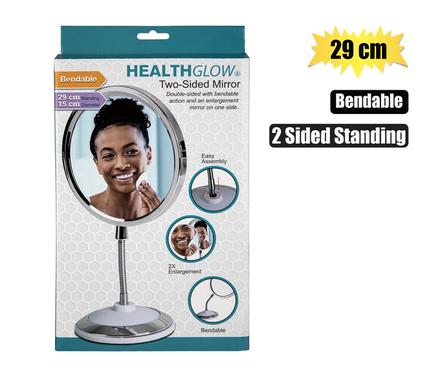 MIRROR STANDING BENDABLE 29cm, 2 SIDED