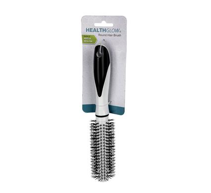HAIR BRUSH WHITE & BLACK ROUND22cm