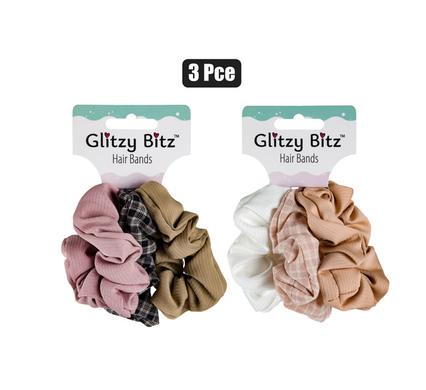 HAIR BAND SCRUNCHIE WAFFLE DESIGN 3PC