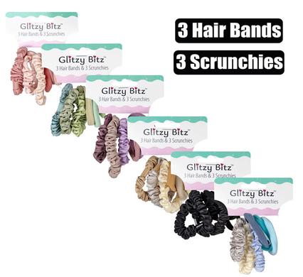 HAIR BAND ELASTIC & SCRUNCHISE 6PC