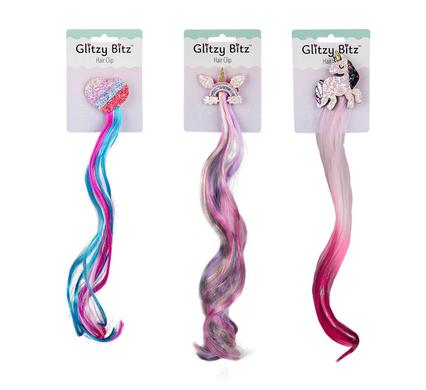 HAIR CLIP WITH MULTI COLOUR LOCK UNICORN