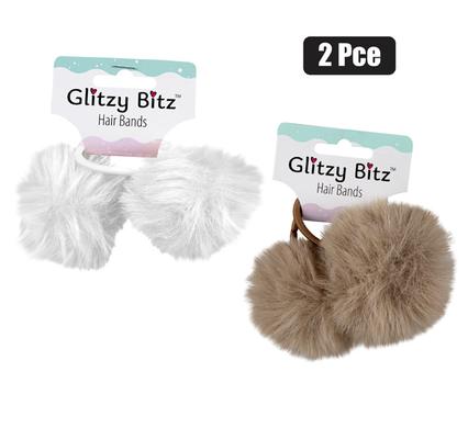 HAIR BAND SCRUNCHIE FLUFFY 2PC