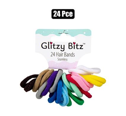 HAIR BAND ELASTIC 24PC NO JOIN LIGHT