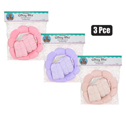 HAIR ALICE BAND & WRIST BAND SET 3PC