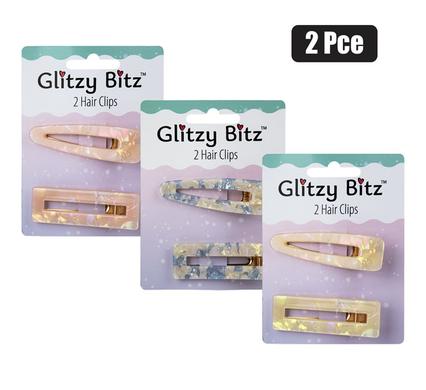 HAIR CLIP 2PC ACRYLIC